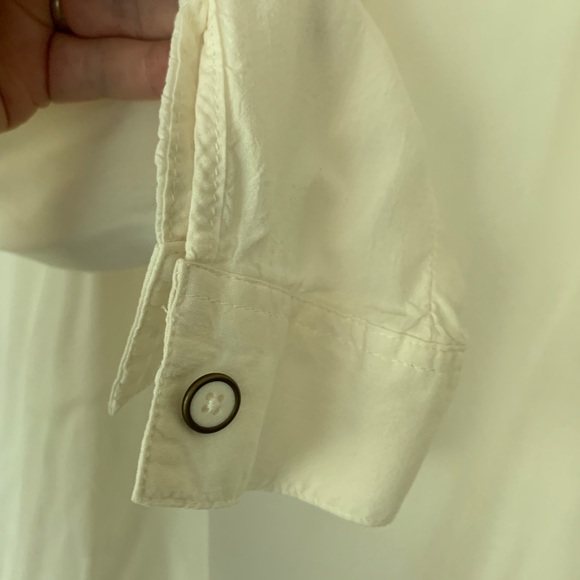Forever 21 ling sleeve collared white shirt size L - Picture 2 of 6